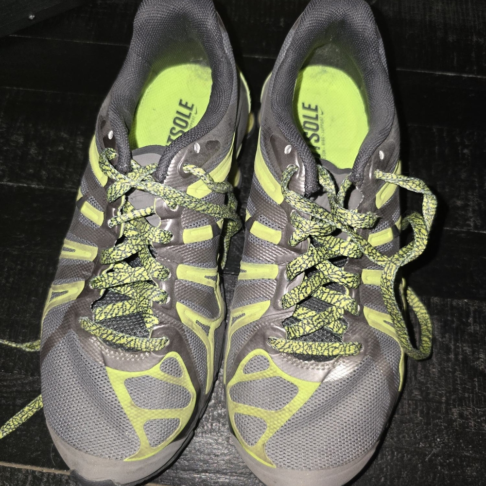 Nike Gray and Neon Green Athletic Shoes Womens 6